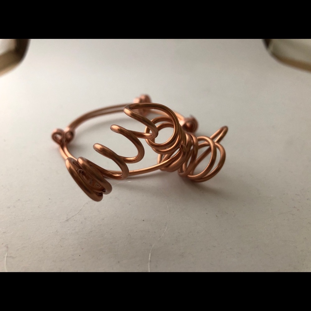 Copper Wire Multi Curly Cue Bangle - image 2